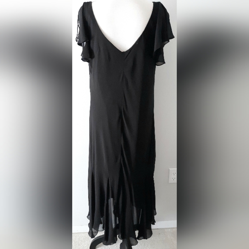 Y2K Scarlett Chiffon Beaded Midi Dress - Picture 8 of 9